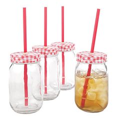 Kozarčki Mason jar s slamico